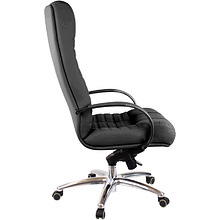 Кресло для руководителя Everprof "Atlant AL", натуральная кожа, хром, черный