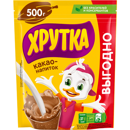 Какао-напиток быстрорастворимый "Хрутка", 500 г