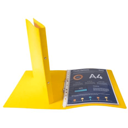 Папка на кольцах "Exacompta", картон, 20 мм, А4, желтый - 2