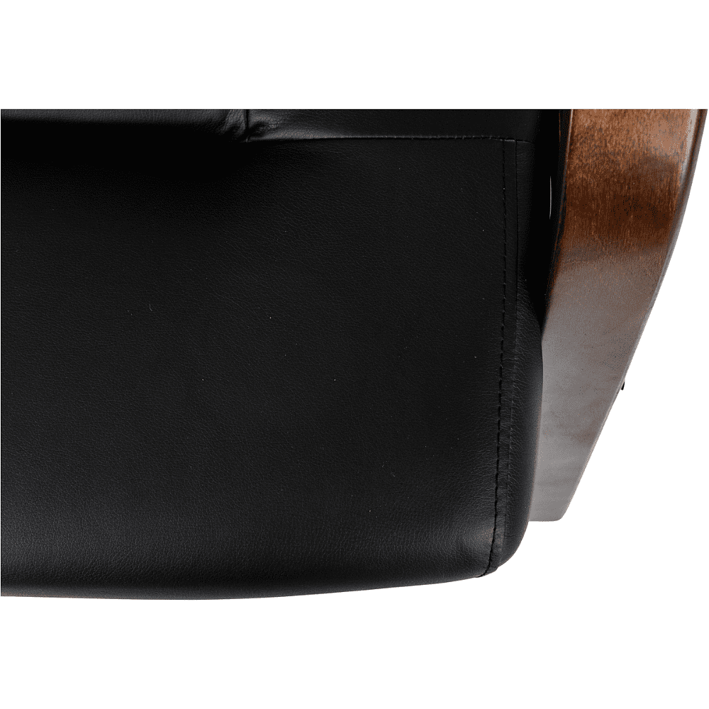 Кресло Бюрократ T-9928WALNUT-CF, натуральная кожа, черный, каркас дерево - 9