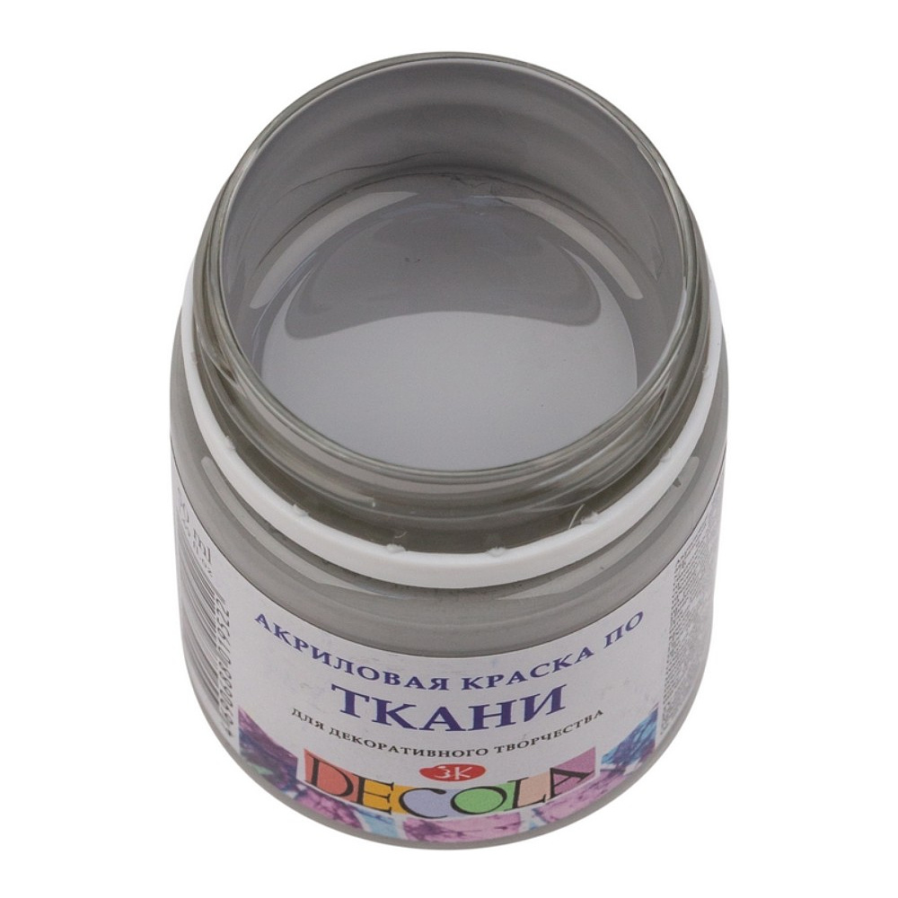 Краска акриловая по ткани "Декола", 814 серая, 50 мл., банка - 2