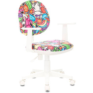 Кресло детское Бюрократ CH-W356AXSN, ткань, пластик, белый