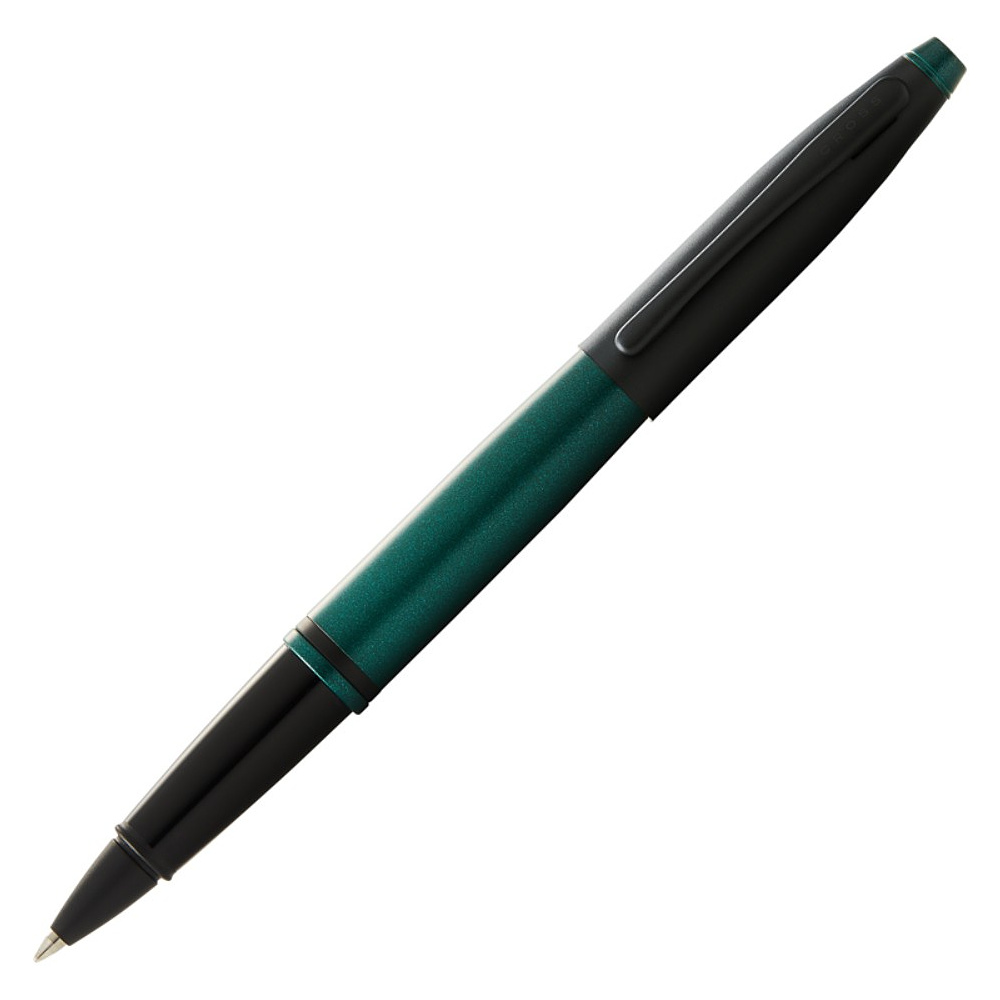 Ручка роллер Cross "Calais Matte Green and Black Lacquer", 0.7 мм, зеленый, черный, стерж. черный