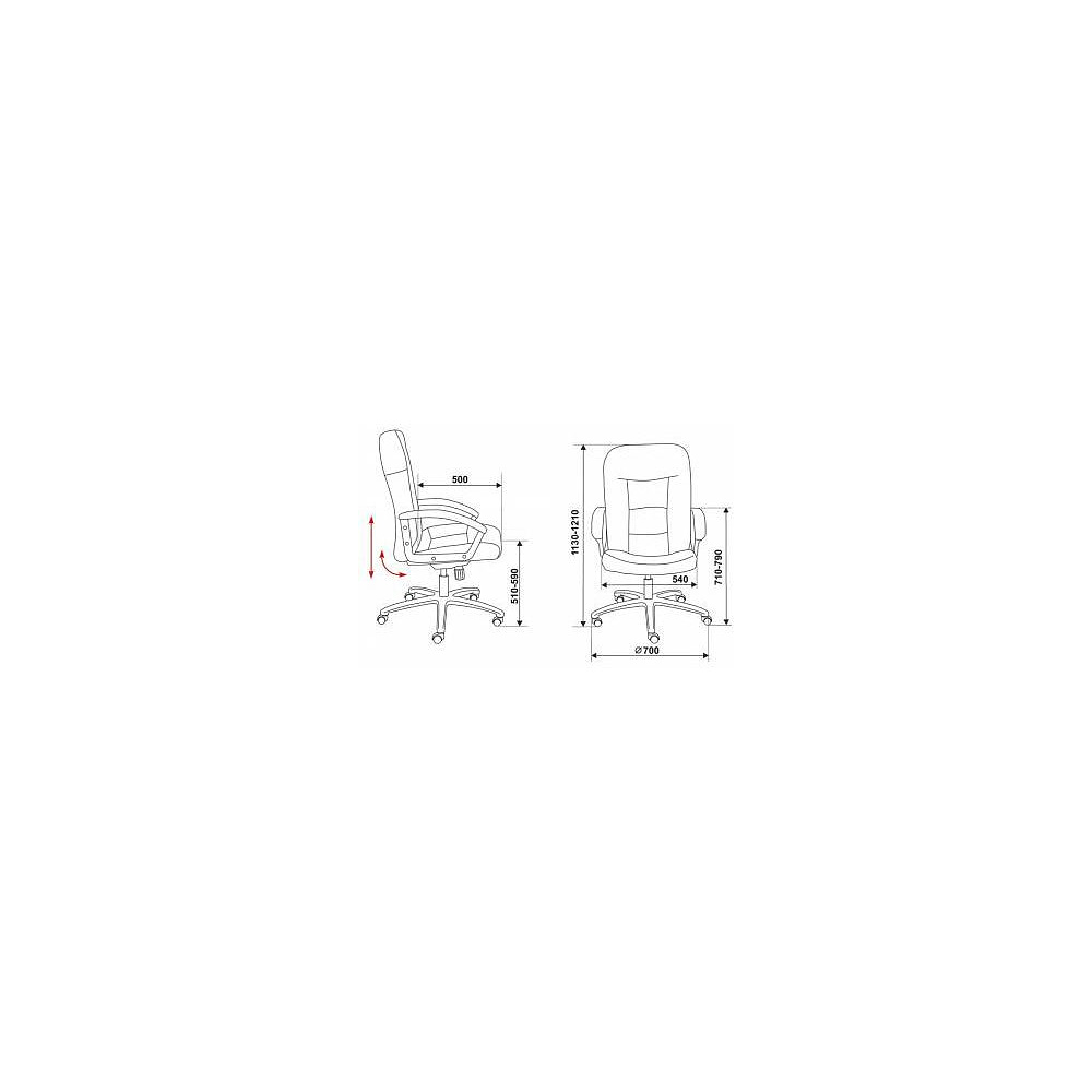 Кресло для руководителя "Бюрократ T-9908AXSN", ткань, пластик, черный - 5