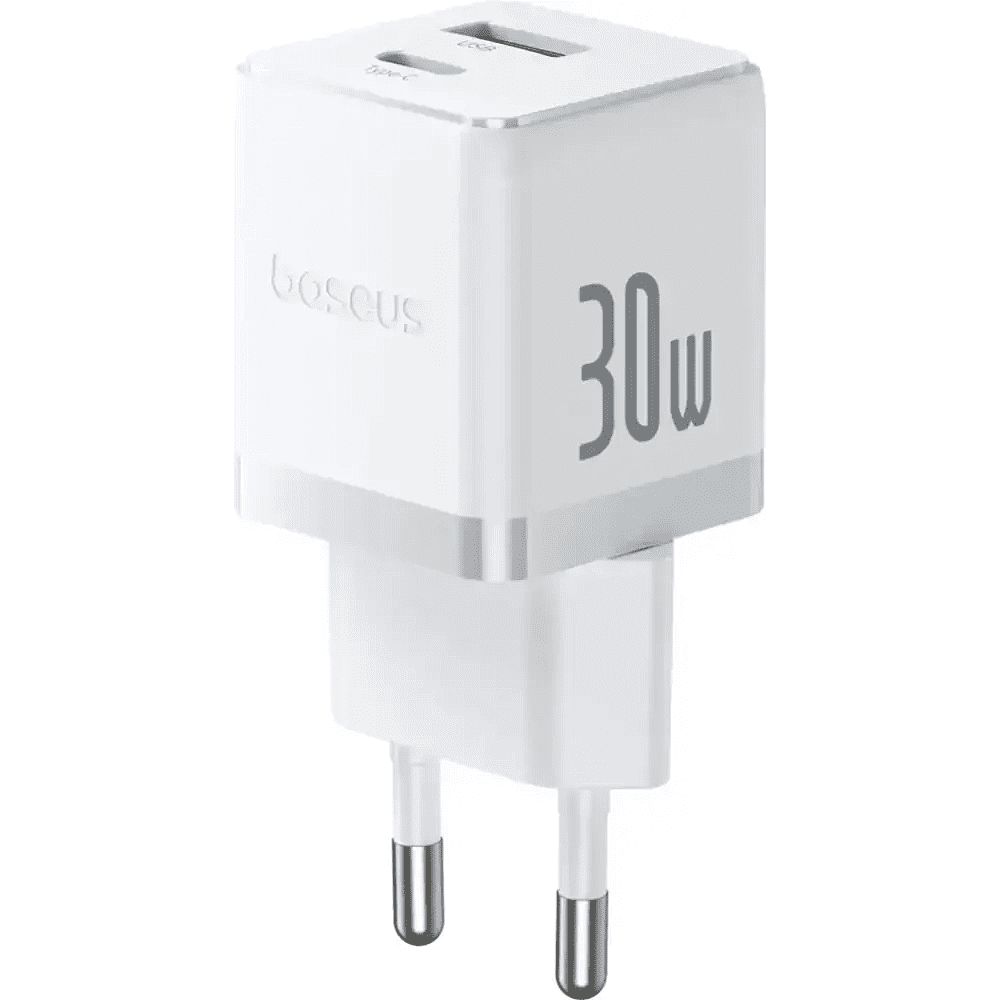 Сетевое зарядное устройство Baseus Palm C+U 30W EU, P1011160A213-01, белый  - 6