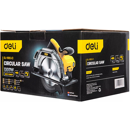 Пила циркулярная Deli YS YJ185-E1 1300 Вт, 185 мм, глубина до 61 мм - 4