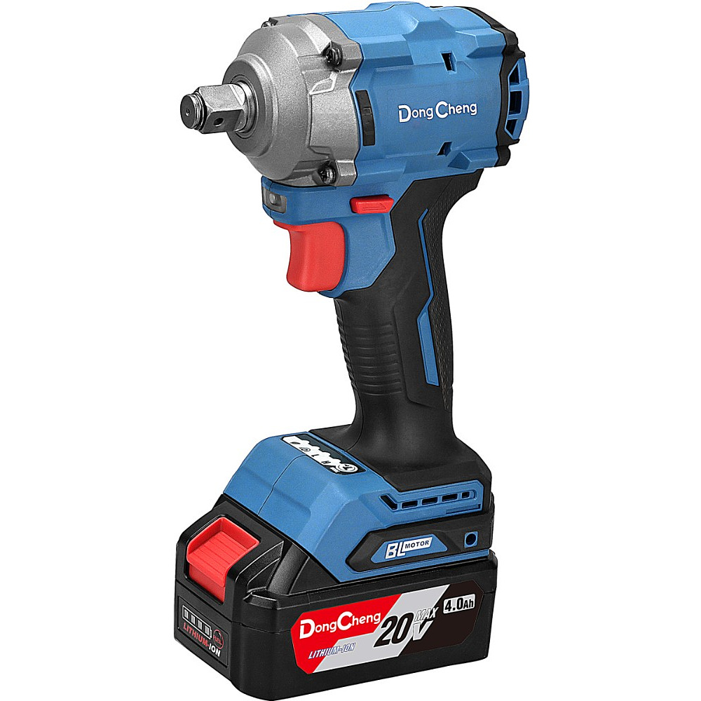 Набор аккумуляторного электроинструмента DongCheng DCKIT28 (TYPE EK), 20 В, 2 АКБ, 4 Ач, З/У 4 А (дрель-шуруповерт DCJZ2060i + гайковерт DCPB358) - 7
