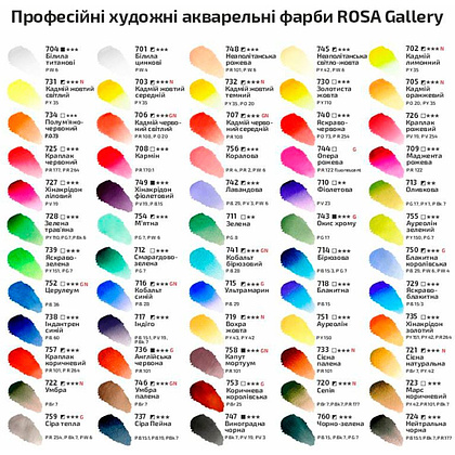 Краски акварельные "ROSA Gallery", 752 церулеум, кювета - 2