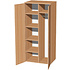 Коллекция Макси шкаф М07 с перегородкой и полками, 800x580x1780 мм, бук