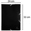 Папка на резинках "Exacompta", A4, 15 мм, полипропилен, черный - 5