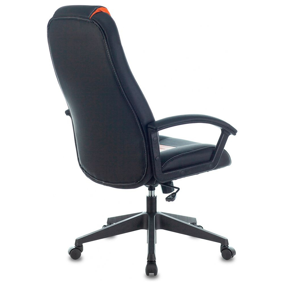 Кресло игровое Бюрократ "Zombie 8", экокожа, пластик, черный, оранжевый - 4