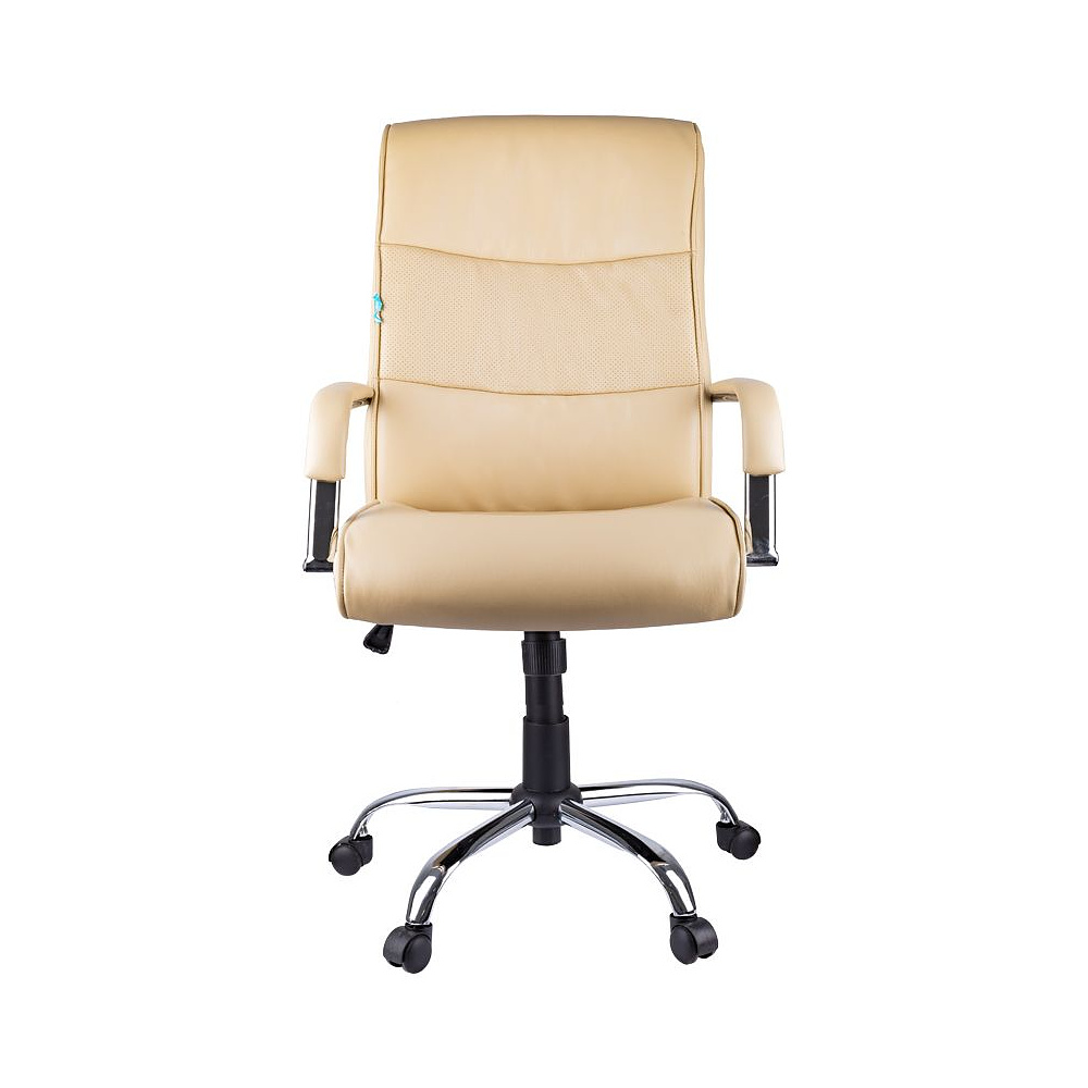 Кресло для руководителя Helmi "HL-E03 Accept", экокожа, металл, бежевая - 2
