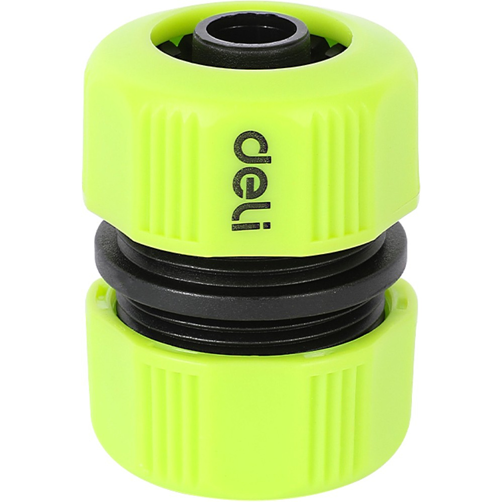 Муфта соединительная для шлангов Deli GS EDL8794, 1/2", двухкомпонентная, черный, зеленый