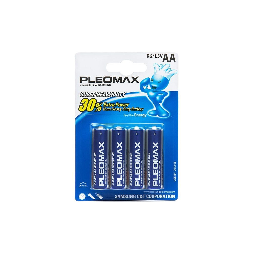 Батарейки солевые Samsung "Pleomax AA/R6", 4 шт. 985266 купить в Минске ...
