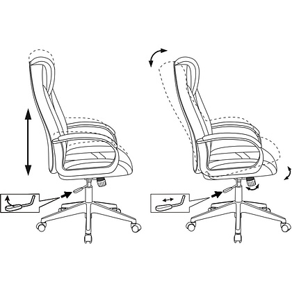 Кресло игровое Бюрократ "Zombie 8", экокожа, пластик, черный, желтый - 5