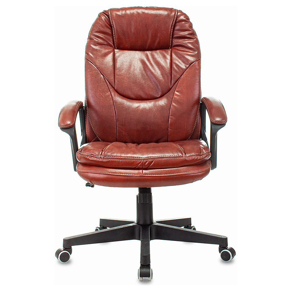 Кресло для руководителя "Бюрократ CH-868AXSN", кожзам, пластик, коричневый - 2