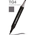 Маркер перманентный двусторонний "Sketchmarker Brush", TG4 тонированный серый 4