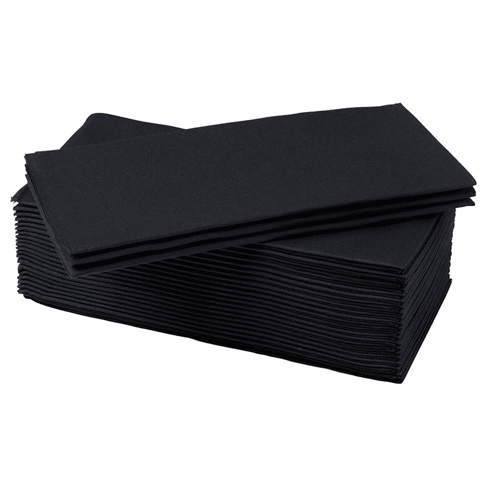 Салфетки бумажные "Бик-пак" 1/8 сложение, 200 шт, 33x33 см, черный - 4