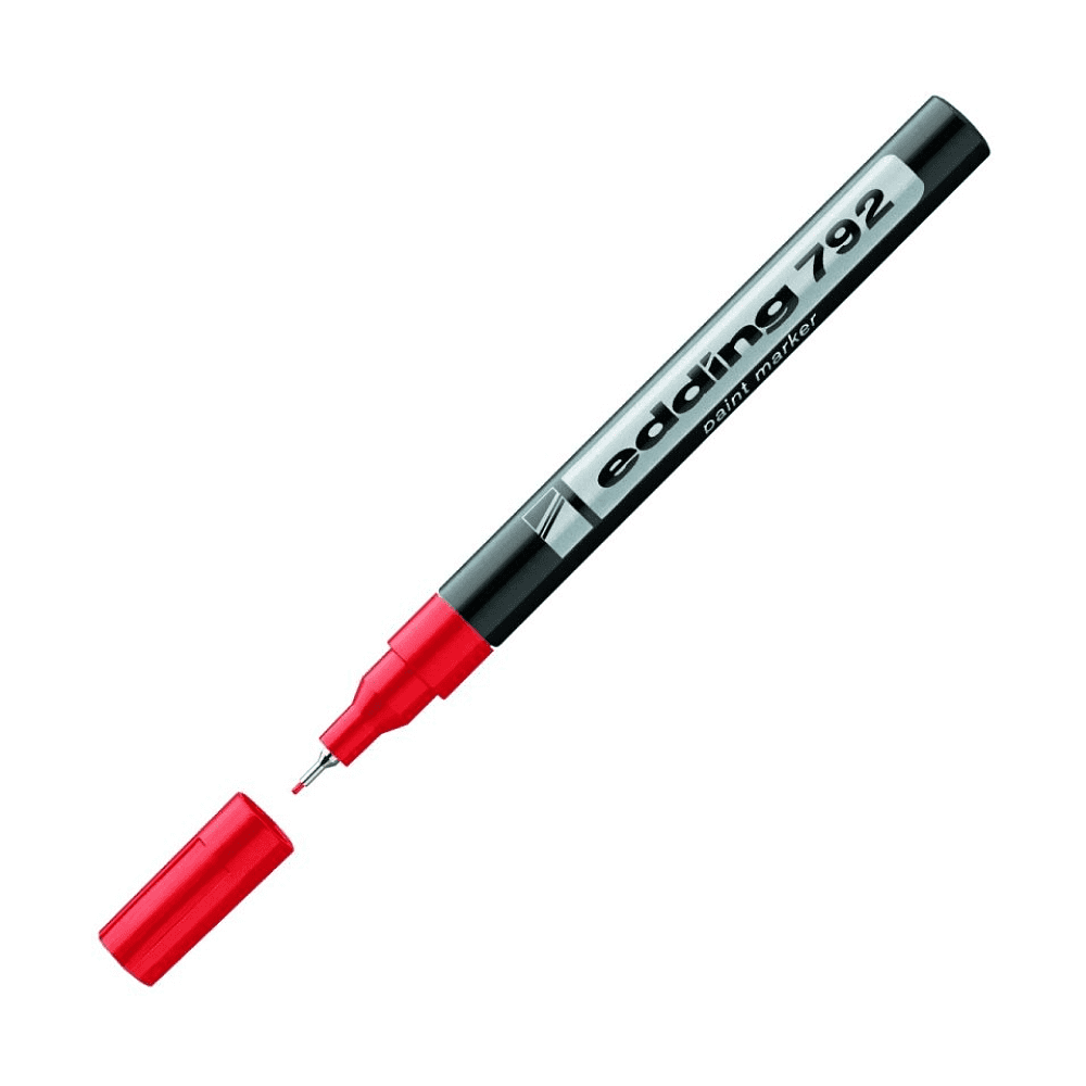Маркер перманентный на нитрокраске Edding "792", белый - 2