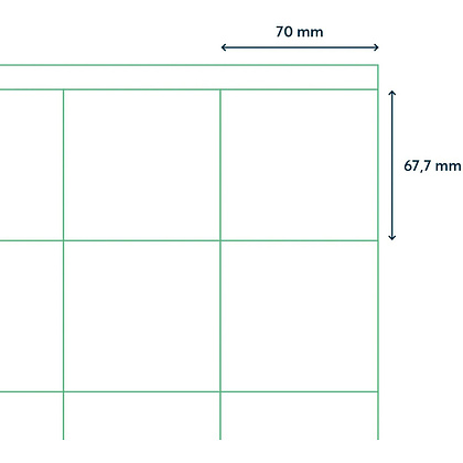 Самоклеящиеся этикетки универсальные "Rillprint", 70x67.7 мм, 100 листов, 12 шт, белый - 3