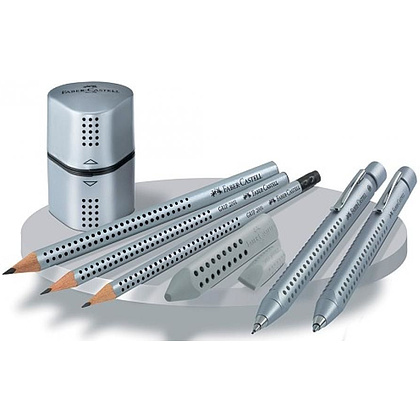 Карандаш простой "Grip 2001", HB, без ластика, серебристый - 2