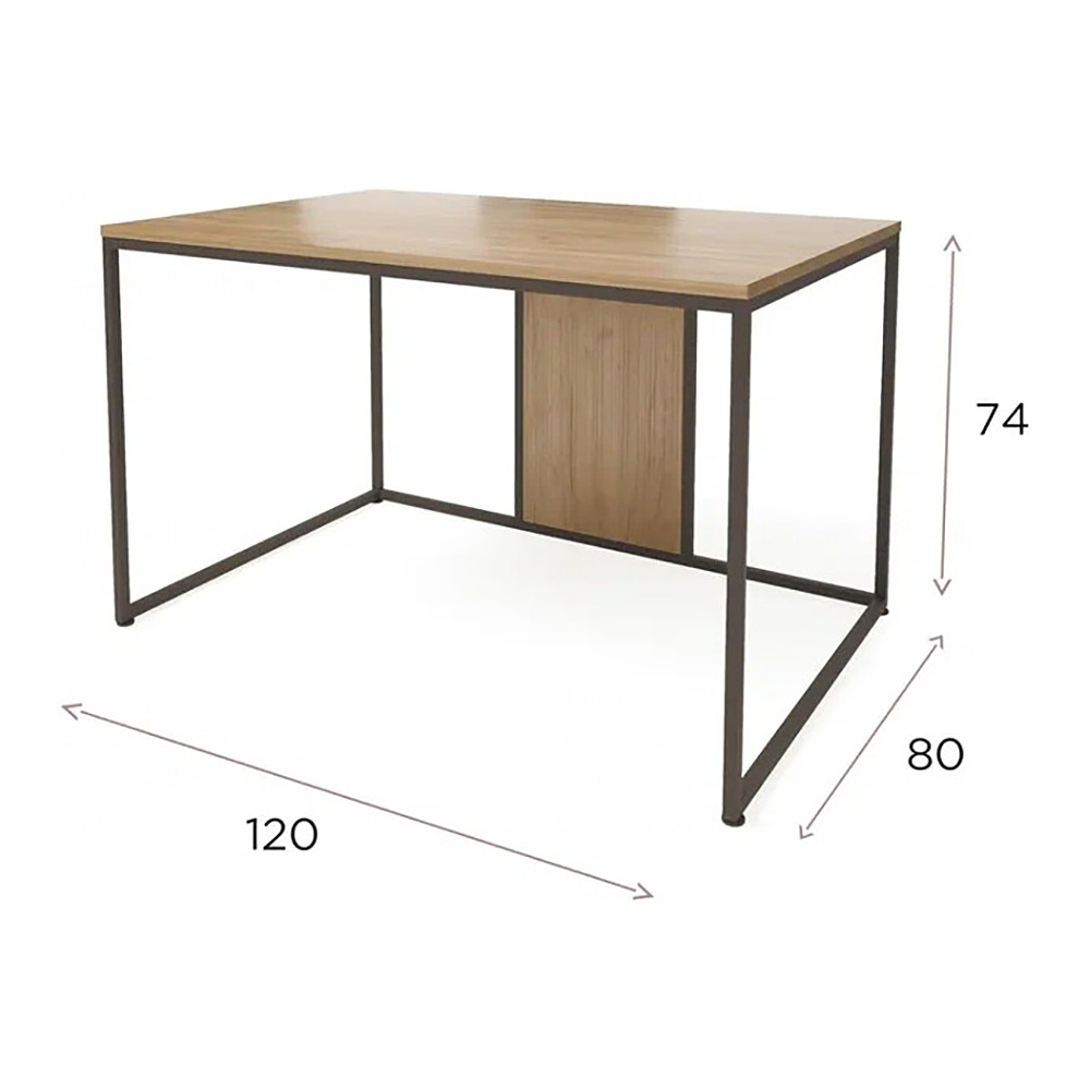 Стол письменный "DT-1", 1200х800х740 мм, белый, белый крафт - 3