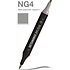 Маркер перманентный двусторонний "Sketchmarker Brush", NG4 нейтральный серый 4