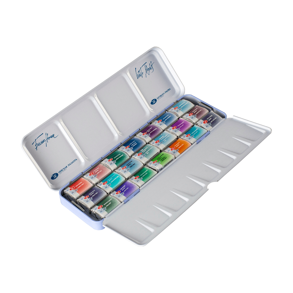 Краски акварельные "Белые ночи грануляция", 21 цвет, кюветы - 9