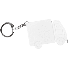 Брелок-рулетка "Грузовик", пластик, металл, 1 м, белый