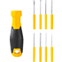 Набор универсальных отверток Deli "EDL636009", 9 предметов, черный, желтый