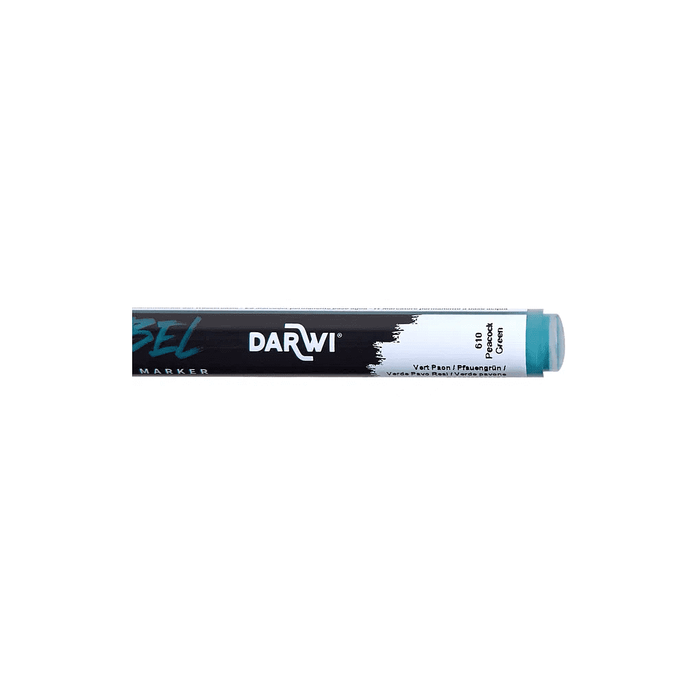 Маркер акриловый "Darwi.Marbel" 610, павлиний зеленый - 4