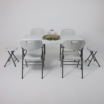 Стол складной 1800х755х730 мм, пластик, белый - 15