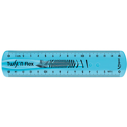 Линейка Maped "Twist n Flex", 15 см, ассорти