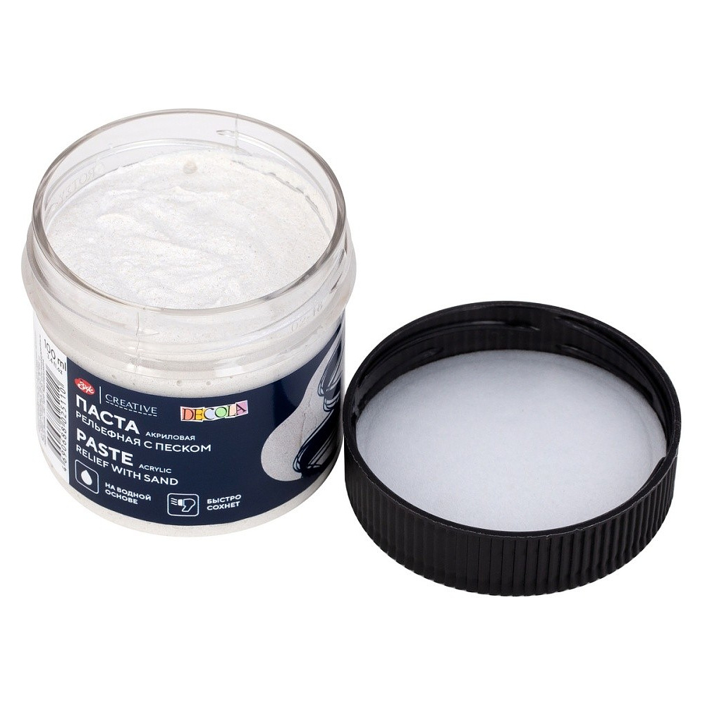 Паста акриловая рельефная "Декола" с песком, 100 мл. - 3