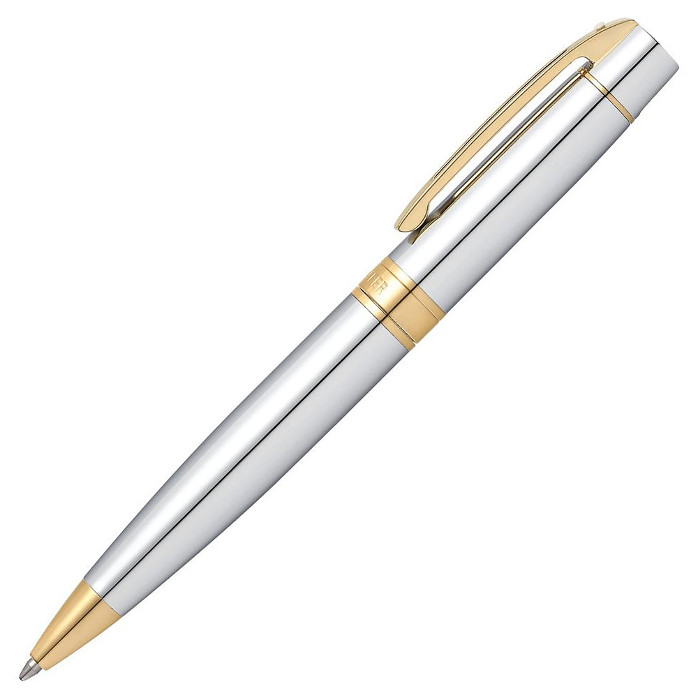 Ручка шариковая автоматическая "Sheaffer 300 Chrome", 0,7 мм, серебристый, золотистый, стержень черный