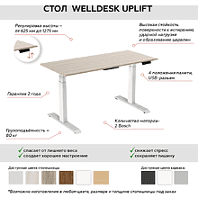 Комплект WellDesk Uplift (регулируемый по высоте каркас арт. 9041261 и столешница арт. 9031918)