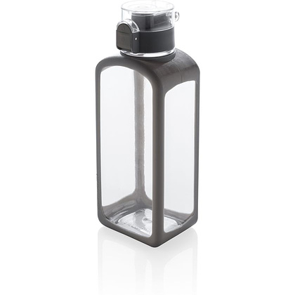 Бутылка для воды "P436.253", пластик, силикон, 600 мл, прозрачный, белый
