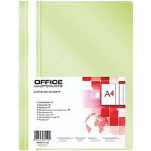 Папка скоросшиватель "Office Products", А4, светло-зеленый