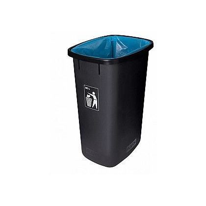 Урна Plafor Sort bin для мусора 90л, цв.черный/голубой - 2