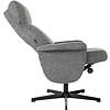 Кресло мягкое Бюрократ Baron, ткань, серый, металл, с пуфом - 8