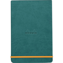 Блокнот "Rhodiarama Webnotepad" на резинке, A5, 96 листов, линейка, темно-зеленый