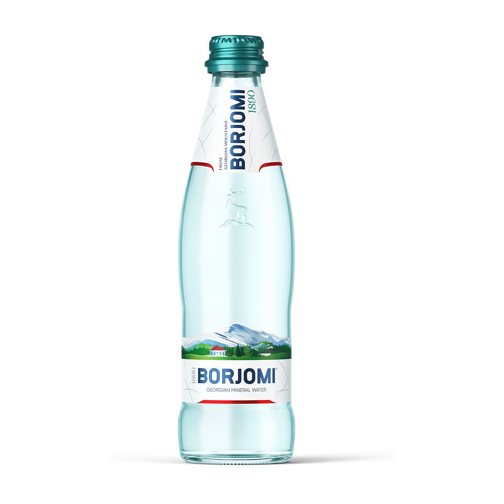Вода минеральная "Borjomi", газированная, 0.33 л