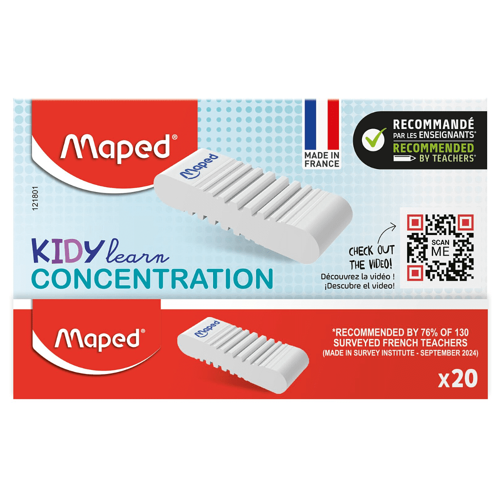 Ластик "Kidy Learn Concentration", белый - 2