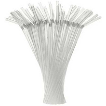 Трубочки для коктейля с гофрой, 210x5 мм, 250 шт, прозрачные
