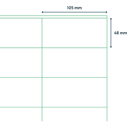 Самоклеящиеся этикетки универсальные "Rillprint", 105х48 мм, 25 листов, 12 штук, полупрозрачный - 3