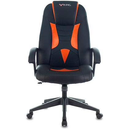 Кресло игровое Бюрократ "Zombie 8", экокожа, пластик, черный, оранжевый - 2