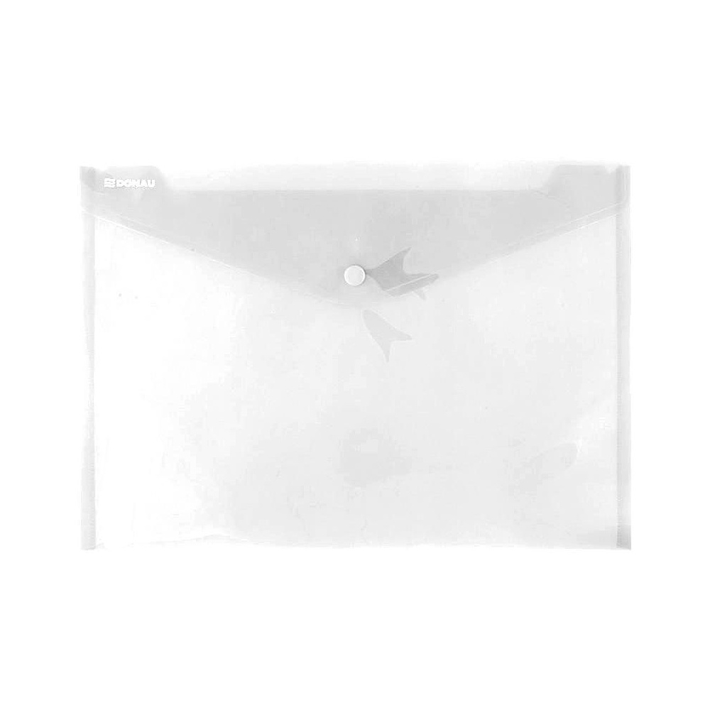 Папка-конверт на кнопке "Donau", C5, прозрачный