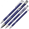 Ручка шариковая автоматическая "New Jersey", 0.7 мм, синий, серебристый, стерж. синий - 4