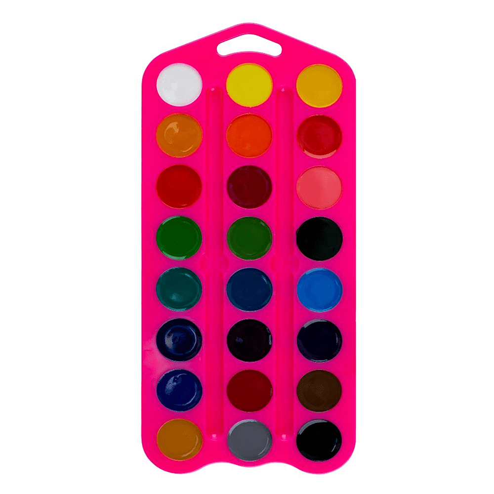 Краски акварельные "Цветик", 24 цвета, розовый - 2