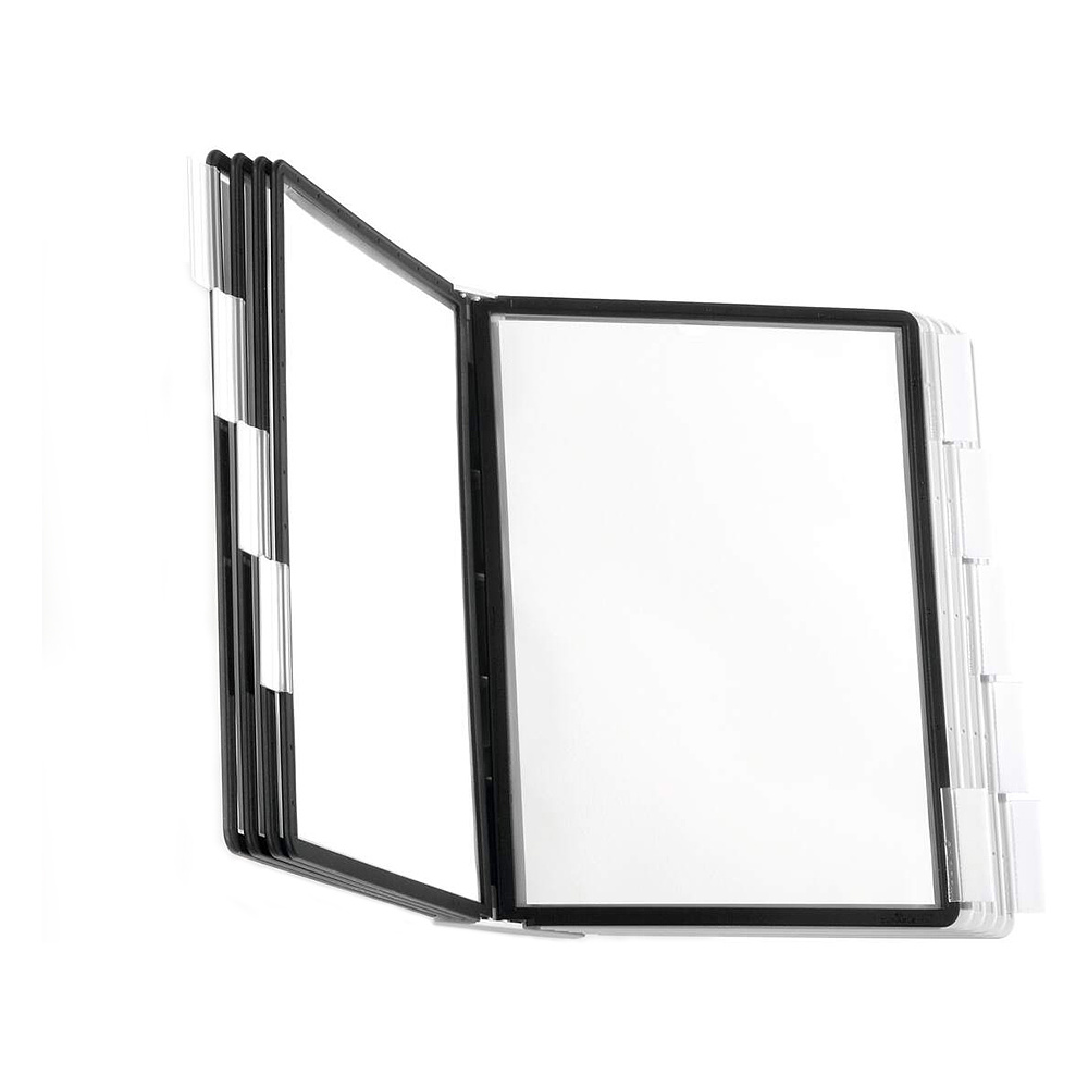 Стойка информационная настенная "Sherpa", A4, серый, черный